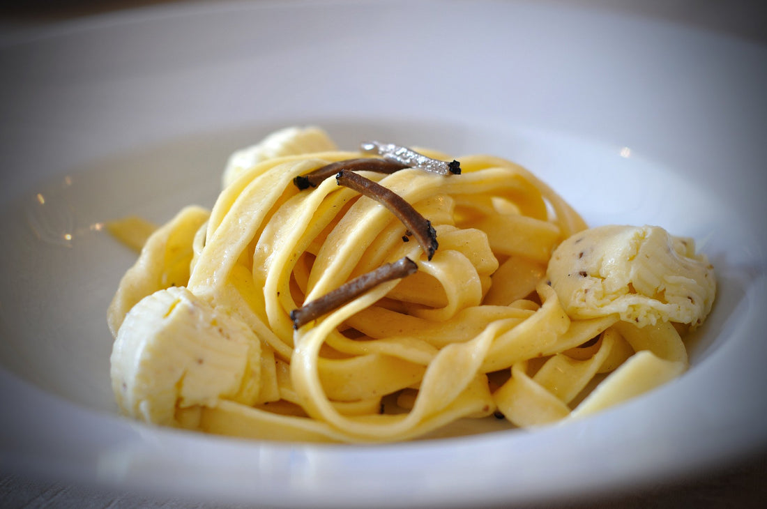 Zigante Tagliatelle with white truffle butter & black truffle