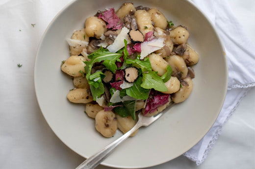 Zigante Gnocchi in (healthier) truffle mushroom sauce