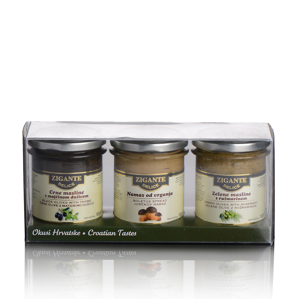 Zigante Delice Spread collection gift box 3 x 180 g - Zigante Tartufi Online Shop, Truffle Shop, Truffle Products